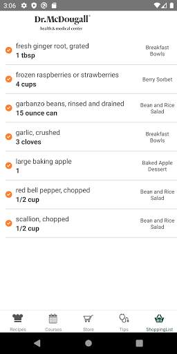 Dr. McDougall Mobile Cookbook screenshot 3