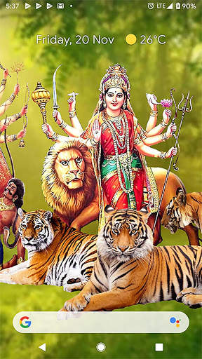 4D Tigers of Durga Live Wallpaper screenshot 3