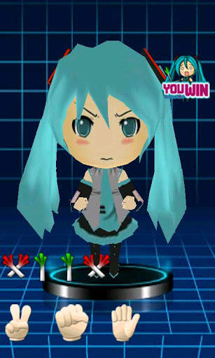 3D Miku finger-guessing game screenshot 1