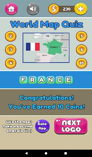 Fun Quizzes - World Map Quiz screenshot 7
