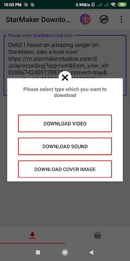 Download video for StarMaker - StartDownloader screenshot 3