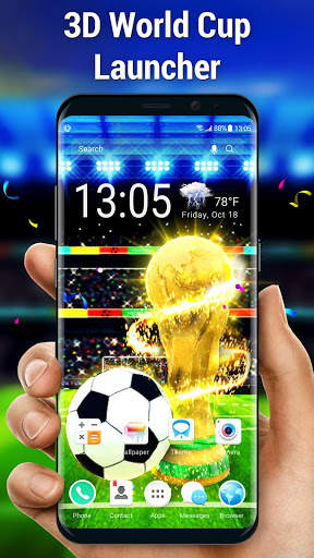 3D Soccer Live Wallpaper & Launcher for free screenshot 1