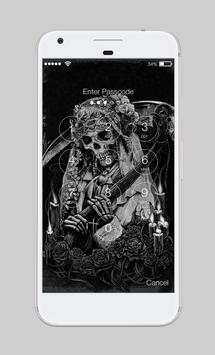 Statue Freedom Dark Skull Bones Skeleton App Lock screenshot 2