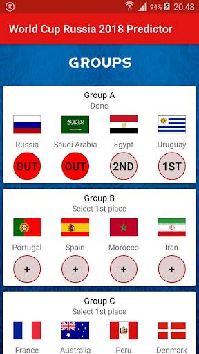 World Cup Russia 2018 Predictor screenshot 2