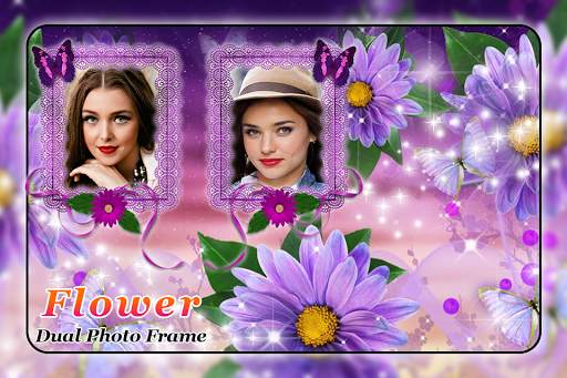 Flower Dual photo frames 4 تصوير الشاشة
