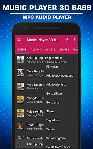 Music Player 3D Bass Mp3 Audio Player screenshot 8