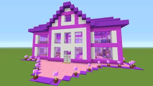 Pink houses for minecraft screenshot 2