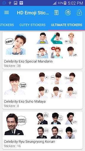 HD Emoji Stickers for all Messengers screenshot 1