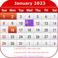 US Calendar 2023