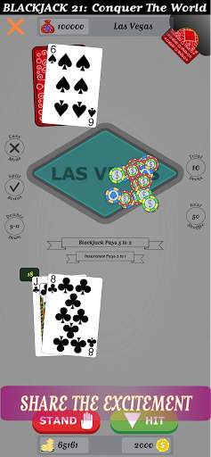 Blackjack 21 Campaign: Conquer the World screenshot 6