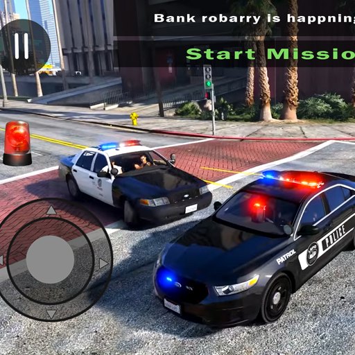 Police Car Driving in City icon