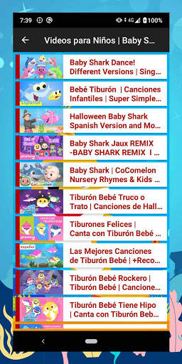 Videos para niños de Baby Shark screenshot 2
