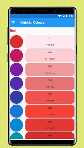 Material Colours screenshot 1