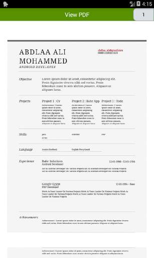 My Resume screenshot 5