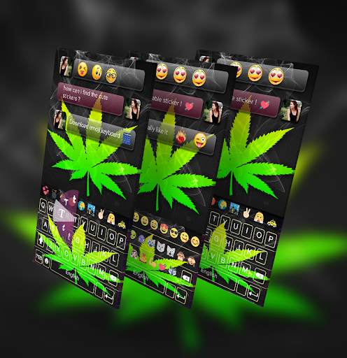 Weed Emoji Keyboard - weed Emoji keyboard theme screenshot 1