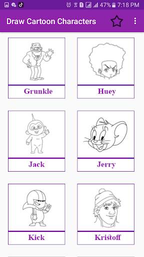 How To Draw Cartoon Character скриншот 3