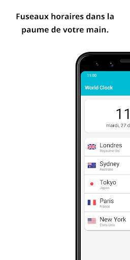 World Clock - Fuseaux horaires screenshot 1