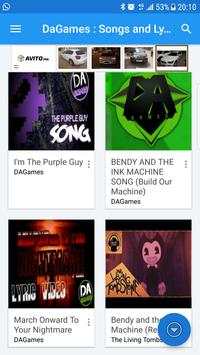 🎮 DaGames : bendy 🎧 All Songs & lyrics скриншот 4