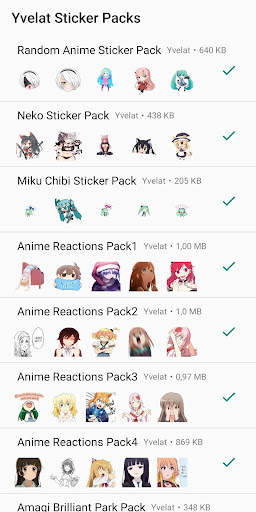 Anime Stickers for WhatsApp - by Yvelat screenshot 8
