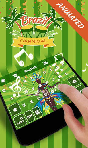 Brazil Carnival GO Keyboard Animated Theme screenshot 5