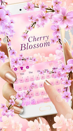 Spring Cherry Blossom Keyboard Theme screenshot 2