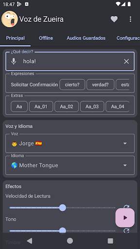 La Voz de Zueira - Texto a Voz screenshot 1