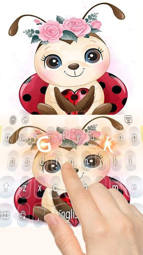 Ladybirds Hearts Keyboard Theme screenshot 1