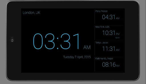 World Clock Fullscreen FREE screenshot 1