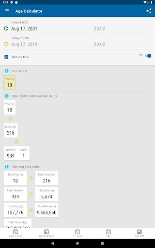 Date Calculator 22 تصوير الشاشة