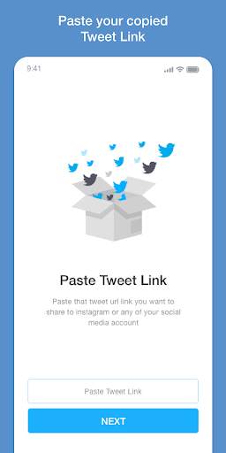 Share tweet on instagram - Tweety App screenshot 1