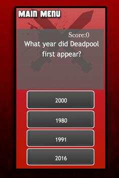 Fan Trivia: Deadpool Edition screenshot 1