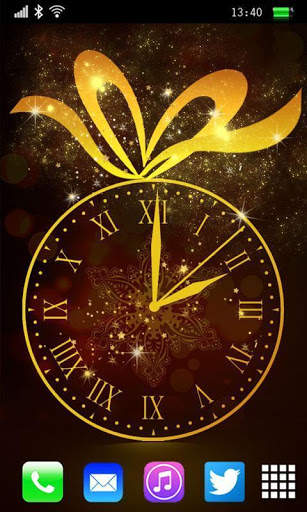 Gold Clock Live Wallpaper screenshot 1