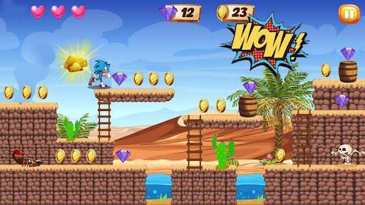 Blue Hedgehog Runner Dash скриншот 3