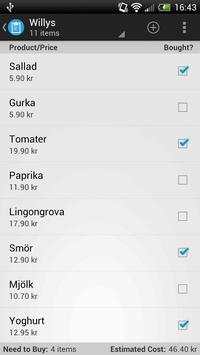 Shopping List screenshot 1