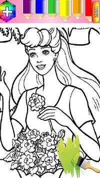 Princess girl coloring book screenshot 1