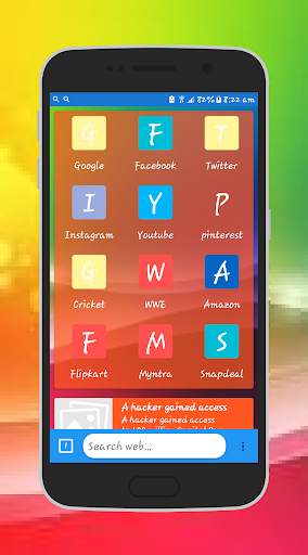 Blue Web Browser screenshot 1