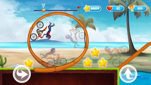 Hills Moto Racing Game - Super Boy Stunt Jump screenshot 5