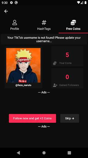 Tiktik - Free Followers Fans & Hashtags screenshot 4