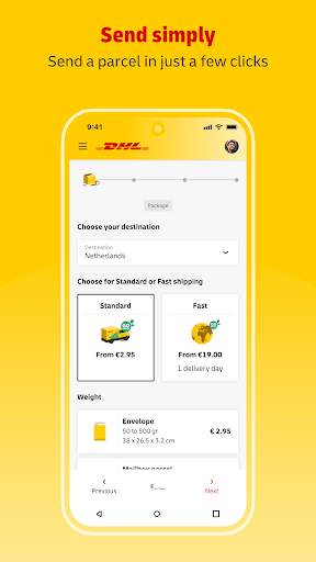 My DHL screenshot 5
