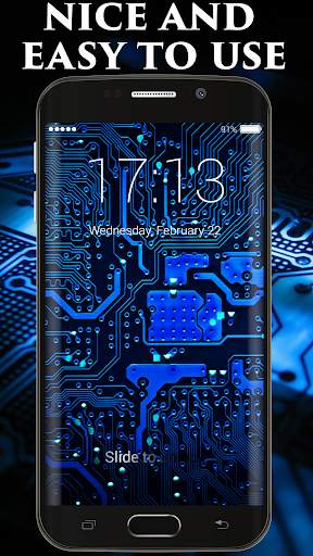 Circuit Board Lock Screen 3 تصوير الشاشة