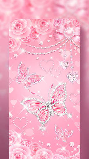 Pink Butterfly Live Wallpaper & Launcher Themes screenshot 7