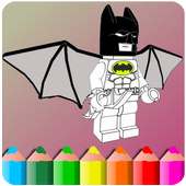 How to color Lego Batman (coloring game) logo