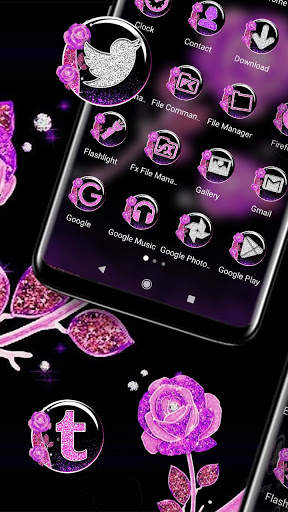 Purple Rose Launcher Themes screenshot 2