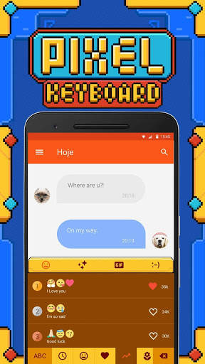 Pixel Emoji Keyboard Theme screenshot 3