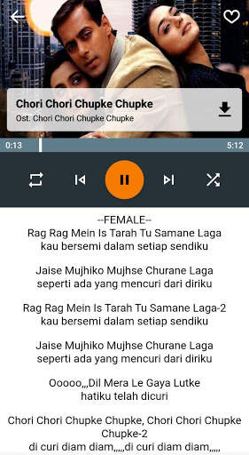 Lirik Lagu India Chori Chori Chupke Chupke Offline screenshot 3