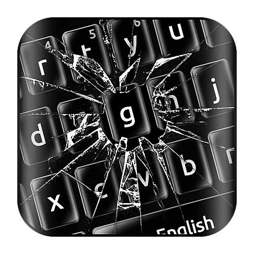 Black Broken Glass Keyboard 10001004