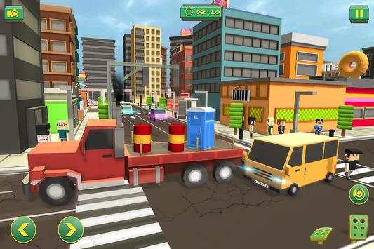 Blocky Truck Driver Simulator Urban Transport screenshot 10