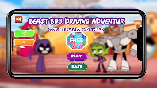 Teen and Beast Boy Titans  Driving screenshot 3