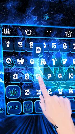 Neon Weed Rasta Keyboard Theme screenshot 2