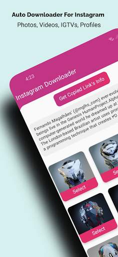 Auto Downloader For Instagram - Image, Video, IGTV screenshot 1